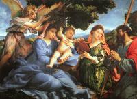 Lotto, Lorenzo - Madonna and Child with Saints and an Angel